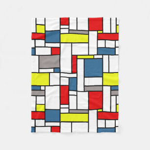 Couverture Polaire Conception de style de Mondrian