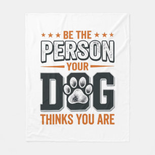 Couverture Polaire Conception de t-shirt Sois la personne que ton chi
