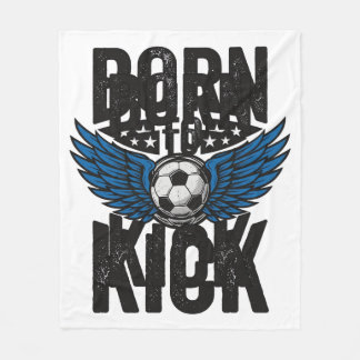 Couverture Polaire Conception de T-Shirt Vintage Born To Kick Soccer