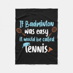 Couverture Polaire Conception de tennis de badminton drôle pour joueu