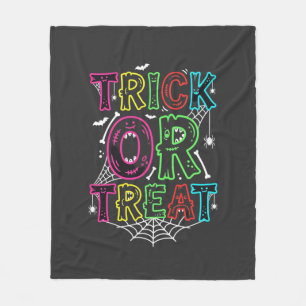 Couverture Polaire Conception de toile d'araignée Halloween Trick or
