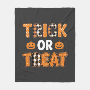 Couverture Polaire Conception de vecteur de citrouille Halloween Tric