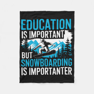 Couverture Polaire Conception d'humour pour amateur de snowboard Snow