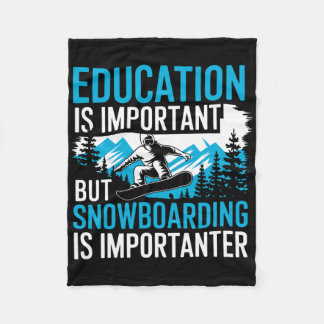 Couverture Polaire Conception d'humour pour amateur de snowboard Snow