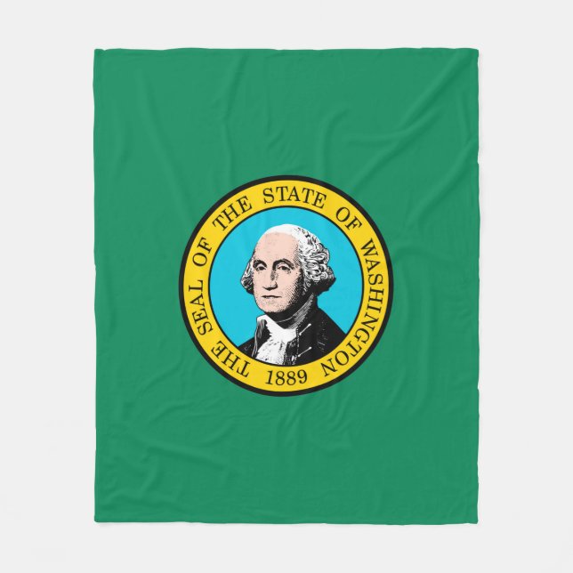 Couverture Polaire Conception du drapeau de l'État de Washington (Devant)