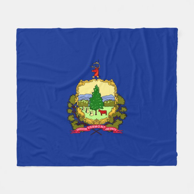 Couverture Polaire Conception du drapeau d'état du Vermont (Devant (Horizontal))