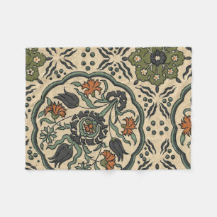Couverture Polaire Conception persane florale décorative de tuile