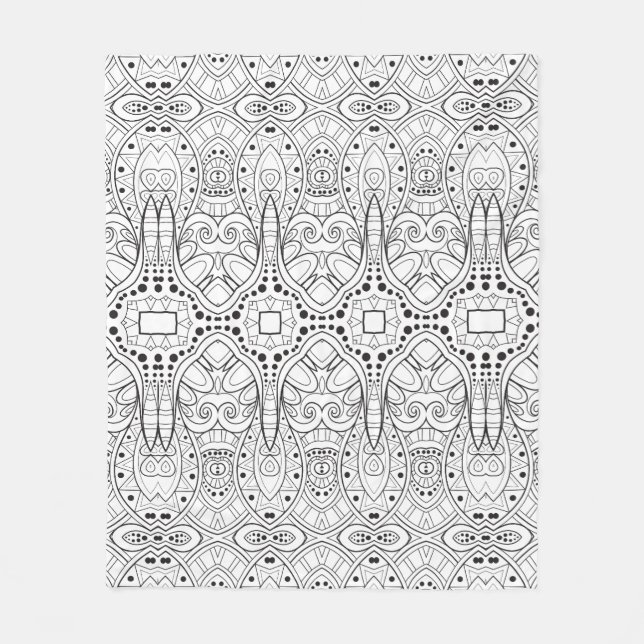 Couverture Polaire Conception tribale de Zendoodle (Devant)