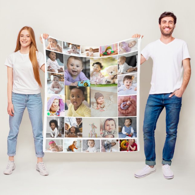 Couverture Polaire Concevez votre propre 25 photo Collage Poster (En situation)