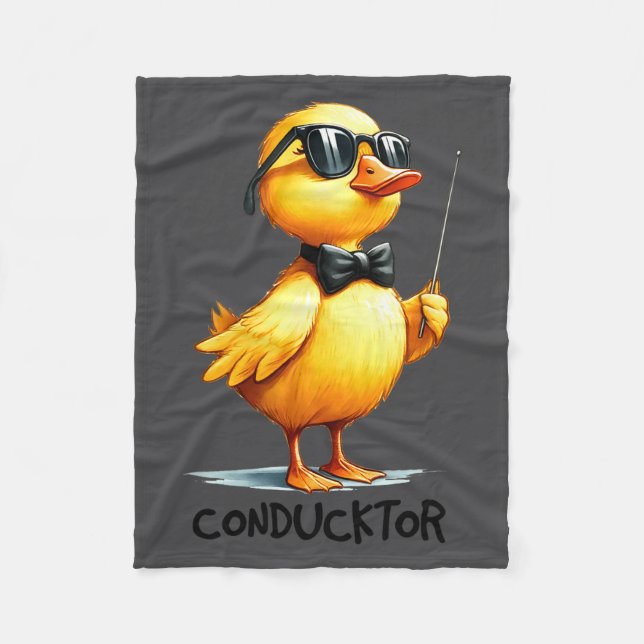 Couverture Polaire Conductor, Funny Duck Quote  (Devant)