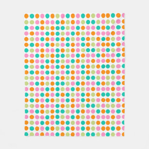 Couverture Polaire Confetti coloré Art rétro pois des années 60