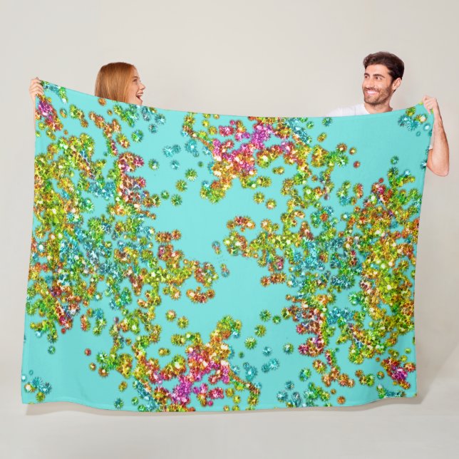 Couverture Polaire Confetti de Glitterie colorée (En situation)