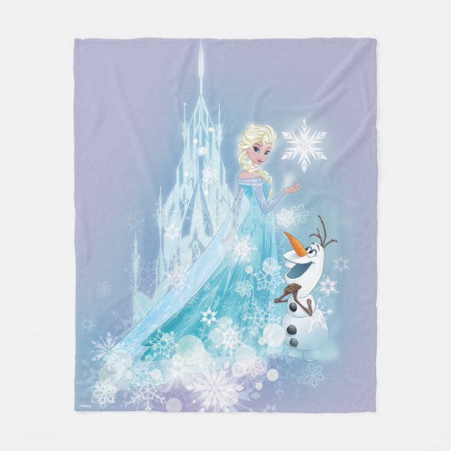 Couverture Polaire Congelé | Elsa et Olaf - Icy Glow (Devant)