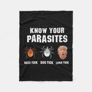 Couverture Polaire Connaissez vos parasites - Drôle anti-Trump