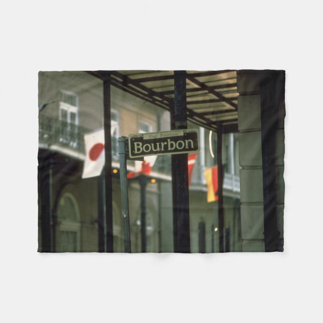Couverture Polaire Connexion Bourbon Street à la Nouvelle-Orléans (Devant (Horizontal))