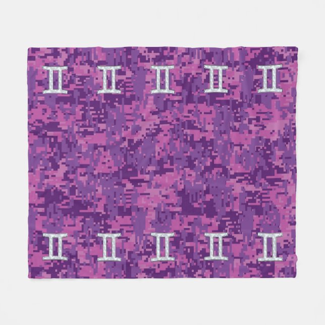 Couverture Polaire Connexion Gemini Zodiac sur Camion numérique rose (Devant (Horizontal))