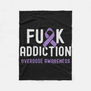 Couverture Polaire Conscience de la surdose du ruban pourpre Fck