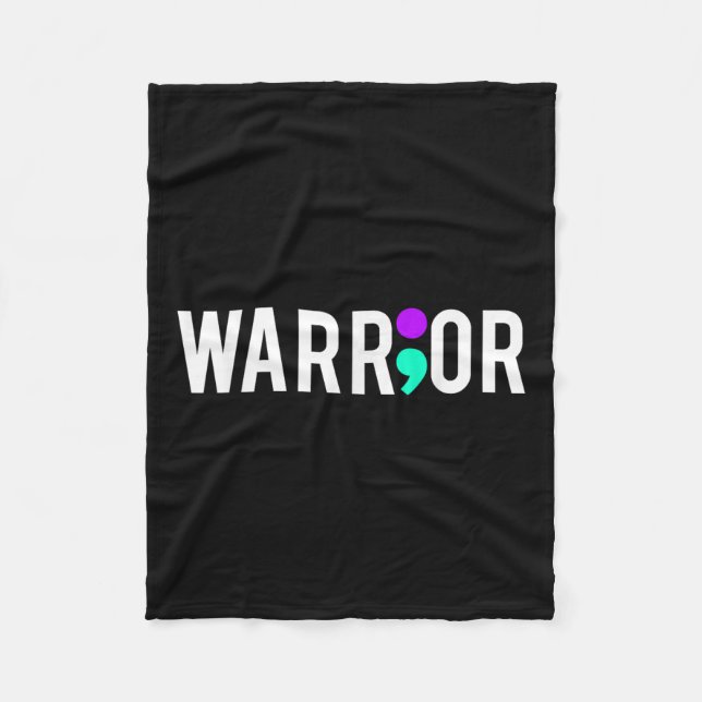 Couverture Polaire Conscience du suicide Guerrier Conception Cadeau P (Devant)