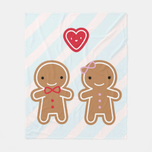 Couverture Polaire Cookie Cute Gingerbread Couple