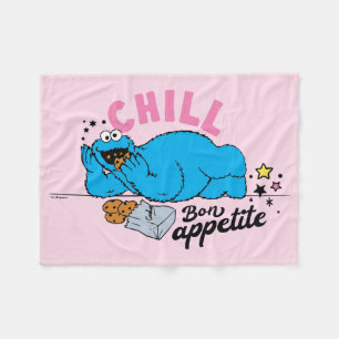 Couverture Polaire Cookie Monster   Bon appétit Chill