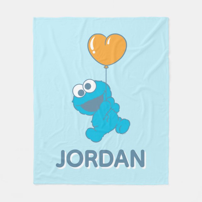 Couverture Polaire Cookie Monster Heart Balloon (Devant)
