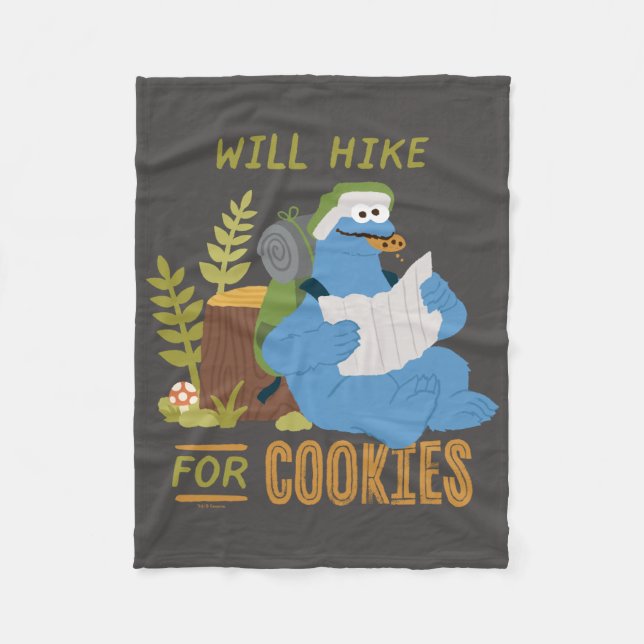 Couverture Polaire Cookie Monster | Randonnée Pour Les Cookies (Devant)