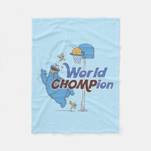 Couverture Polaire Cookie Monster   Tirer sur des cerceaux de basket-