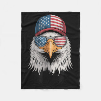 Couverture Polaire Cool 4 juillet Eagle Usa Drapeau Sungles Indépenda