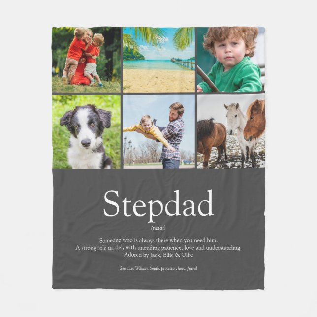 Couverture Polaire Cool amusant Stepfather Stepdad Citation Photo Col (Devant)