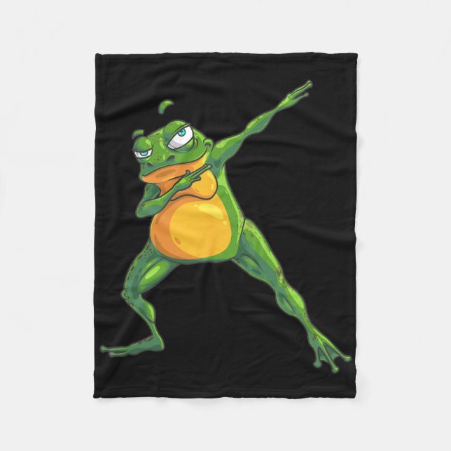 Couverture Polaire Cool Dabbing Frog Drôle Hip-hop Tadpole Danser Lo (Devant)