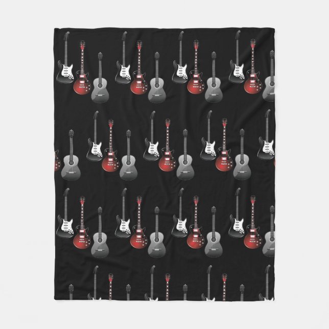 Couverture Polaire Cool Electric Guitars for Music Lovers Gift (Devant)