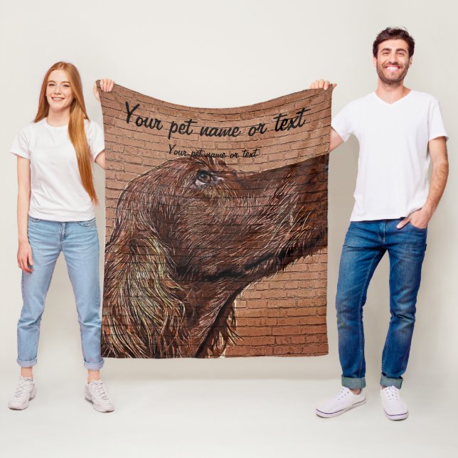 Couverture Polaire Cool et beautiful, Irish Setter Dog (En situation)