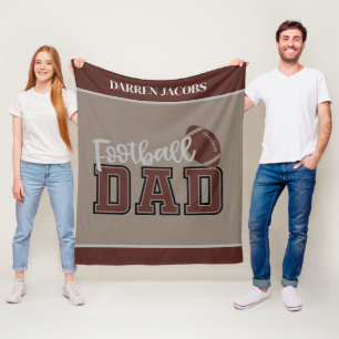 Couverture Polaire Cool Football sport papa ajouter un nom