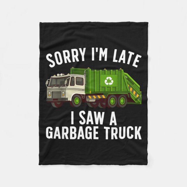 Couverture Polaire Cool Garbage Truck Art For Men Women Kids Garbage  (Devant)
