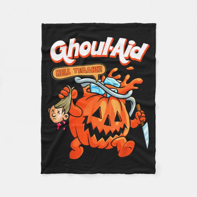 Couverture Polaire Cool Ghoul Aid Funny Ghoul Pumpkin Cute Meme Hallo (Devant)