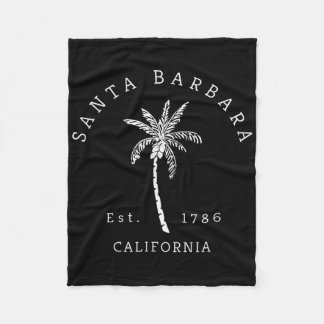 Couverture Polaire Cool rétro Père Noël Barbara California Palm Tree 