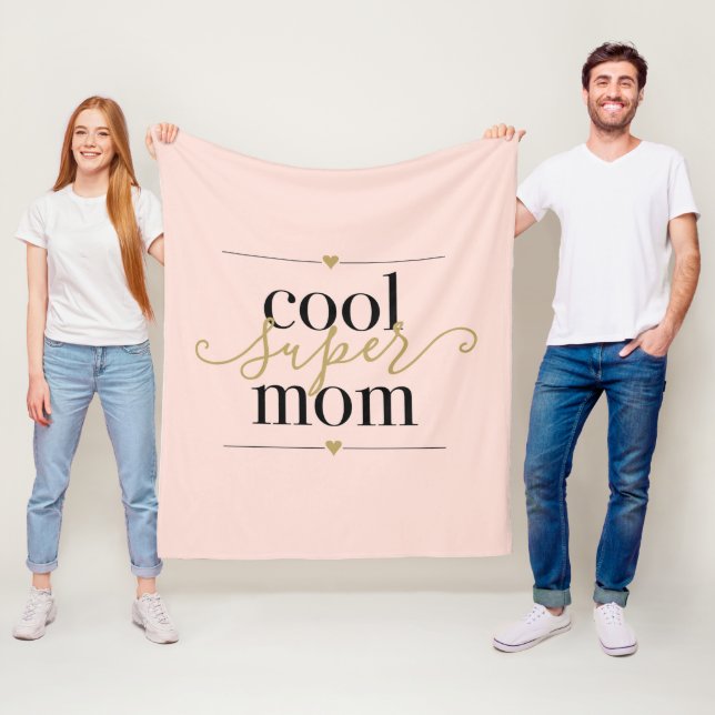 Couverture Polaire Cool rose pâle Super Maman Moderne Élégant (En situation)