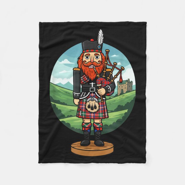 Couverture Polaire Cool Scottish Nutcracker Bagpes  (Devant)