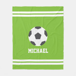 Couverture Polaire Cool Soccer thème personnalisé enfants