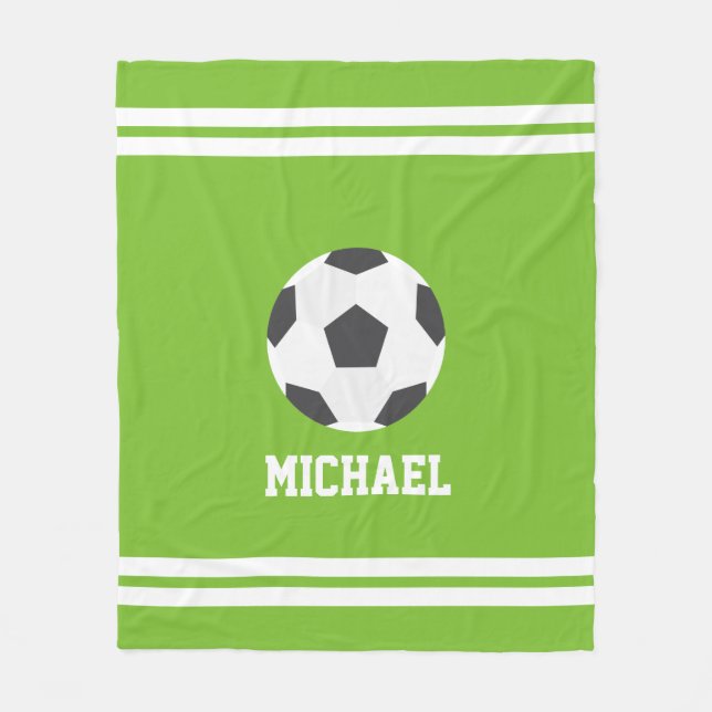 Couverture Polaire Cool Soccer thème personnalisé enfants (Devant)