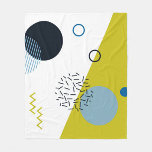 Couverture Polaire Cool, tendance, moderne, vert Memphis