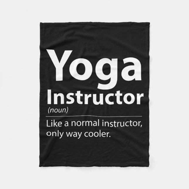 Couverture Polaire Cool Yoga Instructor Definition Funny Yoga Lover  (Devant)