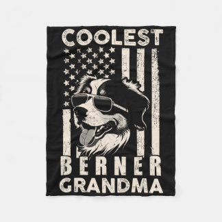 Couverture Polaire Coolest Berner Grandma Vintage American Flag Funny