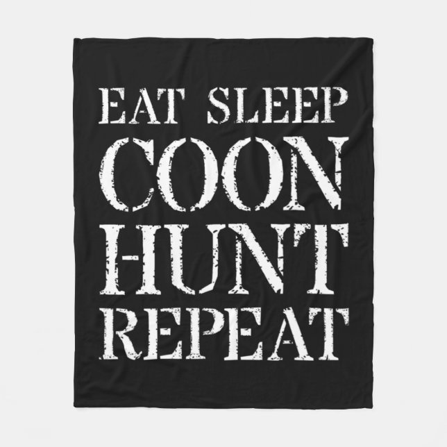 Couverture Polaire Coon Hunting  For Men & Hunter Gift Eat Sleep Coon (Devant)