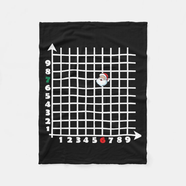 Couverture Polaire Coordinate (6,7) Funny Math Teacher Christmas 67 M (Devant)