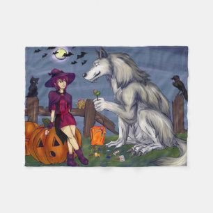 Couverture Polaire Copains de la fête d'Halloween