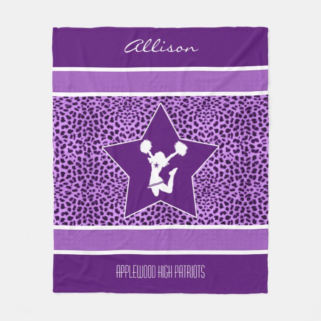 Couverture Polaire Copie d'acclamation/guépard de Pom avec le (Devant)