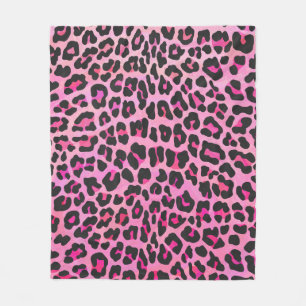 Couverture Polaire Copie de noir et de roses indien de léopard