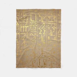 Couverture Polaire Copie égyptienne de papier de hiéroglyphes d'or