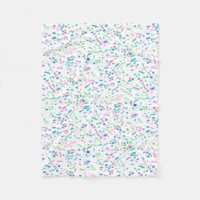 Couverture Polaire Copie en pastel de confettis d'éclaboussure (Devant)